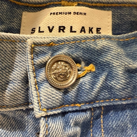 NEW 💎 SLVRLAKE NWT High Rise Denim Shorts 90s Vintage Cut Off Size 30 Made USA - Picture 5 of 12